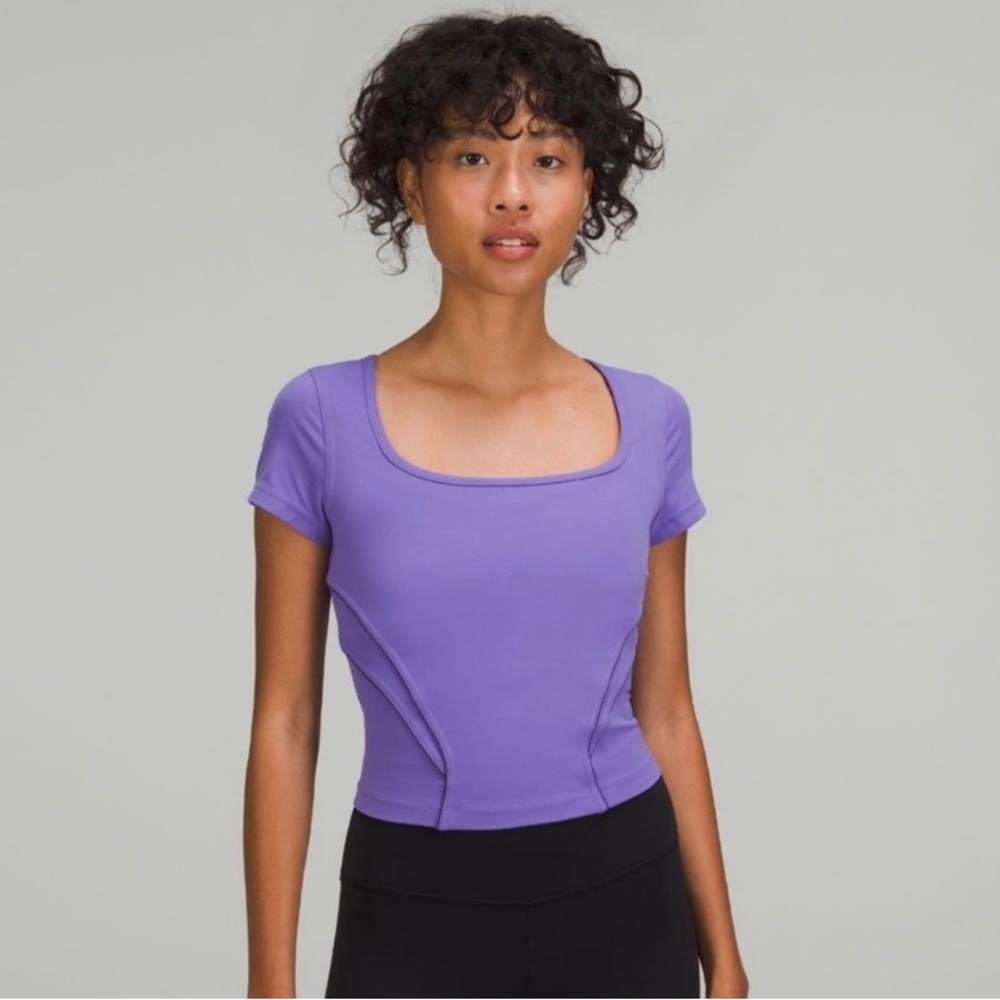 Lululemon square neck nulu crop top size 4 brand new with tags